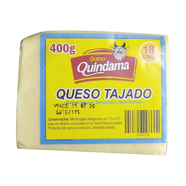 Queso Quindama 400g X18 Unid