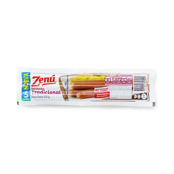 Zenu Salchicha Trad Pentapack 170g