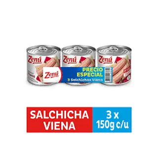 Zenú Salchica Viena x 3 P.E