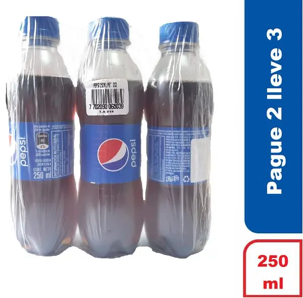 Gaseosa Postobon Pepsi 250ml Pet P2ll3