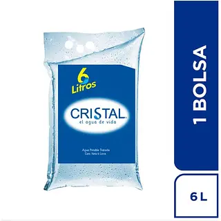 Agua Cristal 6lt Bolsa