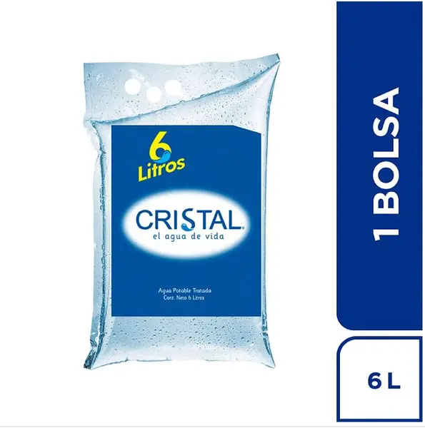 Agua Cristal 6lt Bolsa