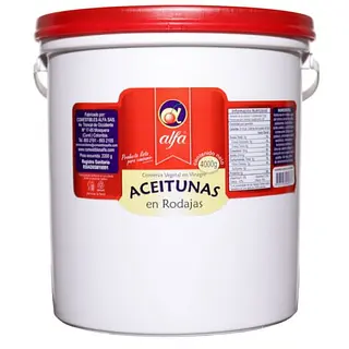 Alfa Aceitunas de Rodajas 4000gr