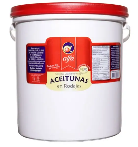 Alfa Aceitunas de Rodajas 4000gr